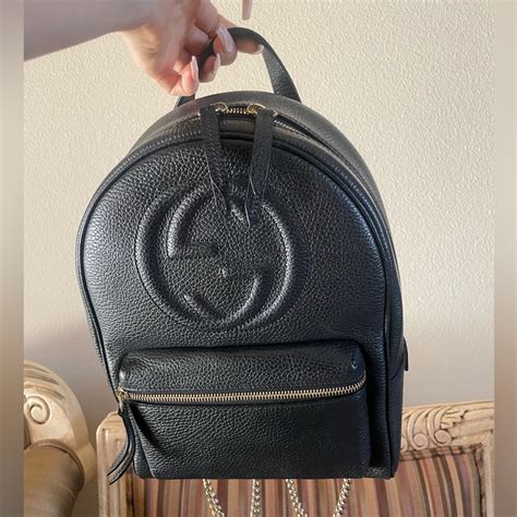 gucci soho gold chain backpack|black Gucci backpack.